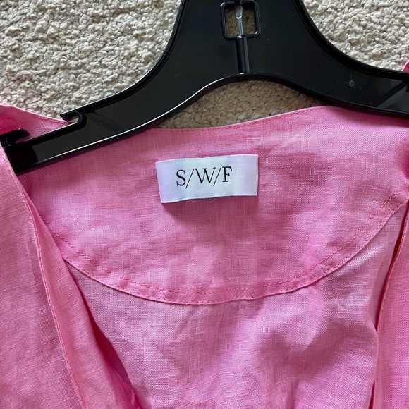 SWF puff sleeve linen romper NWT - Picture 5 of 7